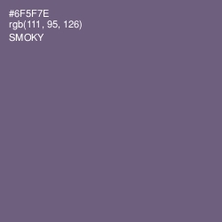 #6F5F7E - Smoky Color Image