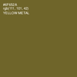 #6F652A - Yellow Metal Color Image
