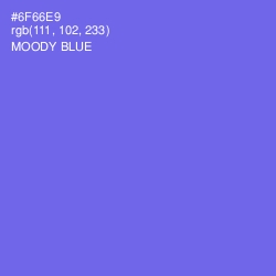 #6F66E9 - Moody Blue Color Image