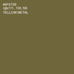 #6F673B - Yellow Metal Color Image