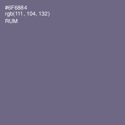 #6F6884 - Rum Color Image
