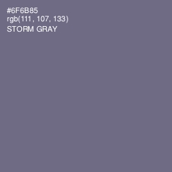 #6F6B85 - Storm Gray Color Image