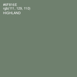 #6F816E - Highland Color Image