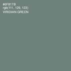 #6F817B - Viridian Green Color Image