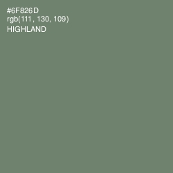 #6F826D - Highland Color Image