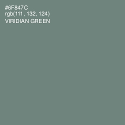 #6F847C - Viridian Green Color Image