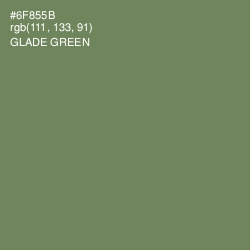 #6F855B - Glade Green Color Image