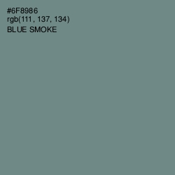 #6F8986 - Blue Smoke Color Image