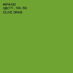 #6FA432 - Olive Drab Color Image