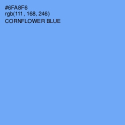 #6FA8F6 - Cornflower Blue Color Image