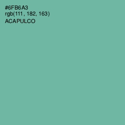 #6FB6A3 - Acapulco Color Image