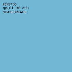 #6FB7D5 - Shakespeare Color Image