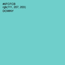 #6FCFCB - Downy Color Image