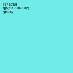 #6FECE8 - Spray Color Image