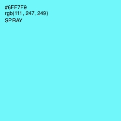 #6FF7F9 - Spray Color Image