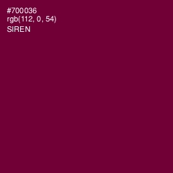 #700036 - Siren Color Image