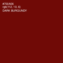 #700A06 - Dark Burgundy Color Image