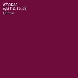 #700D3A - Siren Color Image
