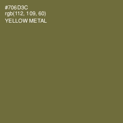 #706D3C - Yellow Metal Color Image