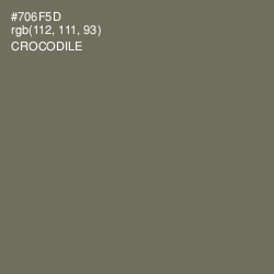 #706F5D - Crocodile Color Image