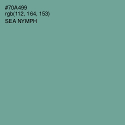 #70A499 - Sea Nymph Color Image