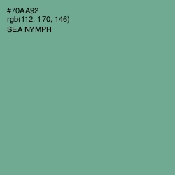 #70AA92 - Sea Nymph Color Image