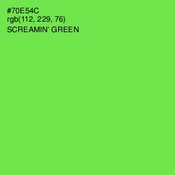 #70E54C - Screamin' Green Color Image
