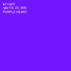 #7116FF - Purple Heart Color Image