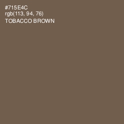 #715E4C - Tobacco Brown Color Image