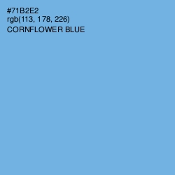 #71B2E2 - Cornflower Blue Color Image