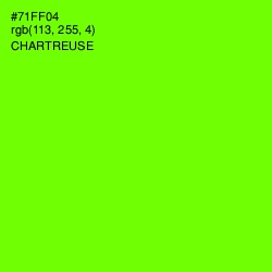 #71FF04 - Chartreuse Color Image