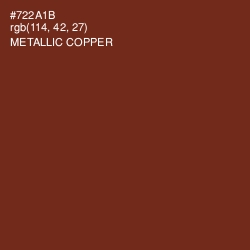 #722A1B - Metallic Copper Color Image