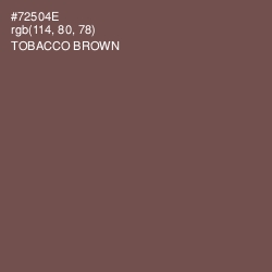 #72504E - Tobacco Brown Color Image