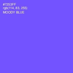 #7253FF - Moody Blue Color Image