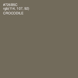 #726B5C - Crocodile Color Image