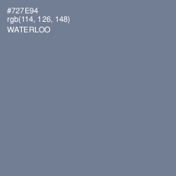 #727E94 - Waterloo  Color Image