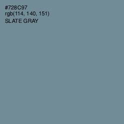 #728C97 - Slate Gray Color Image