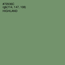 #72936C - Highland Color Image
