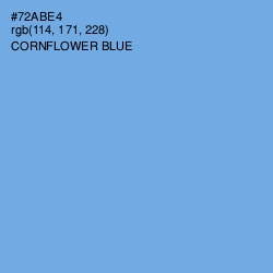 #72ABE4 - Cornflower Blue Color Image
