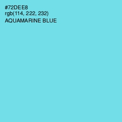 #72DEE8 - Aquamarine Blue Color Image