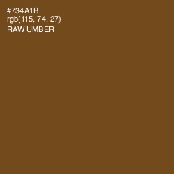 #734A1B - Raw Umber Color Image