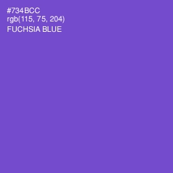#734BCC - Fuchsia Blue Color Image