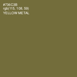 #736C3B - Yellow Metal Color Image