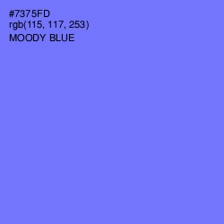#7375FD - Moody Blue Color Image