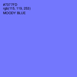 #7377FD - Moody Blue Color Image