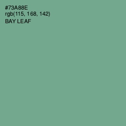 #73A88E - Bay Leaf Color Image