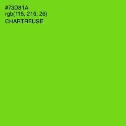 #73D81A - Chartreuse Color Image