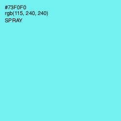 #73F0F0 - Spray Color Image
