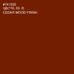 #741E00 - Cedar Wood Finish Color Image