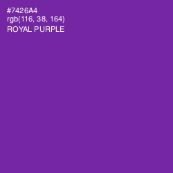 #7426A4 - Royal Purple Color Image